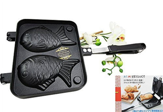 Personal Size Traditional Aluminum Japanese Taiyaki Fish Shaped Hot Dessert Waffle Cake Maker Pan