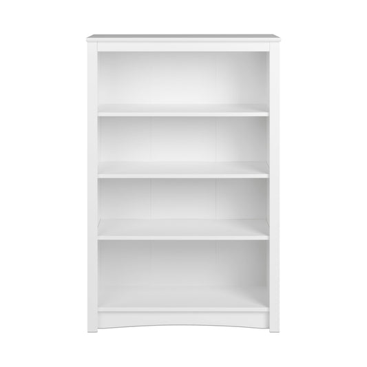 Prepac Home Office 4-Shelf Standard Bookcase with Laminate Finish, White