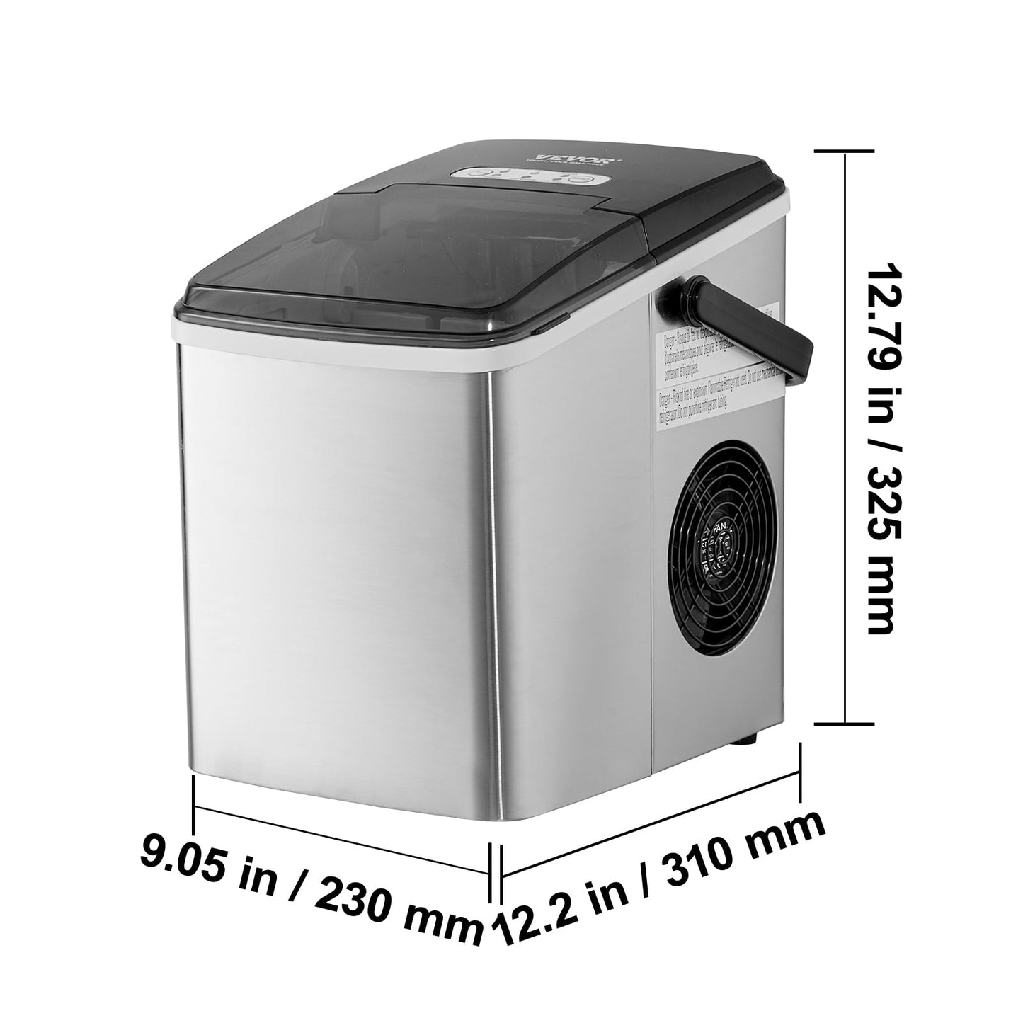 BENTISM Portable Countertop Ice Maker 33lbs/24H,Manual & Auto Refill Self-Cleaning with Scoop Basket,9 Cubes Ready in 7 Minutes, with Scoop and Basket 「00000000ABCDEFG」